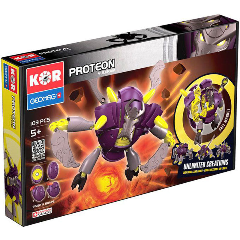 [DISCONTINUED] Geomag Kor Proteon Vulkram 103 Piece Magnetic Construction Set