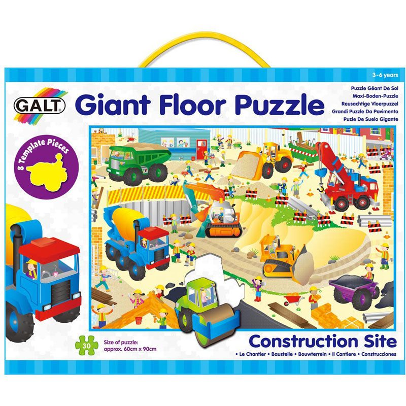 Construction Site 30 Piece Giant Floor Puzzle from Galt for kids aged 3-6 years