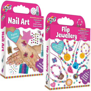 Nail Art and Flip Jewellery Craft Kits Value Pack from Galt for kids