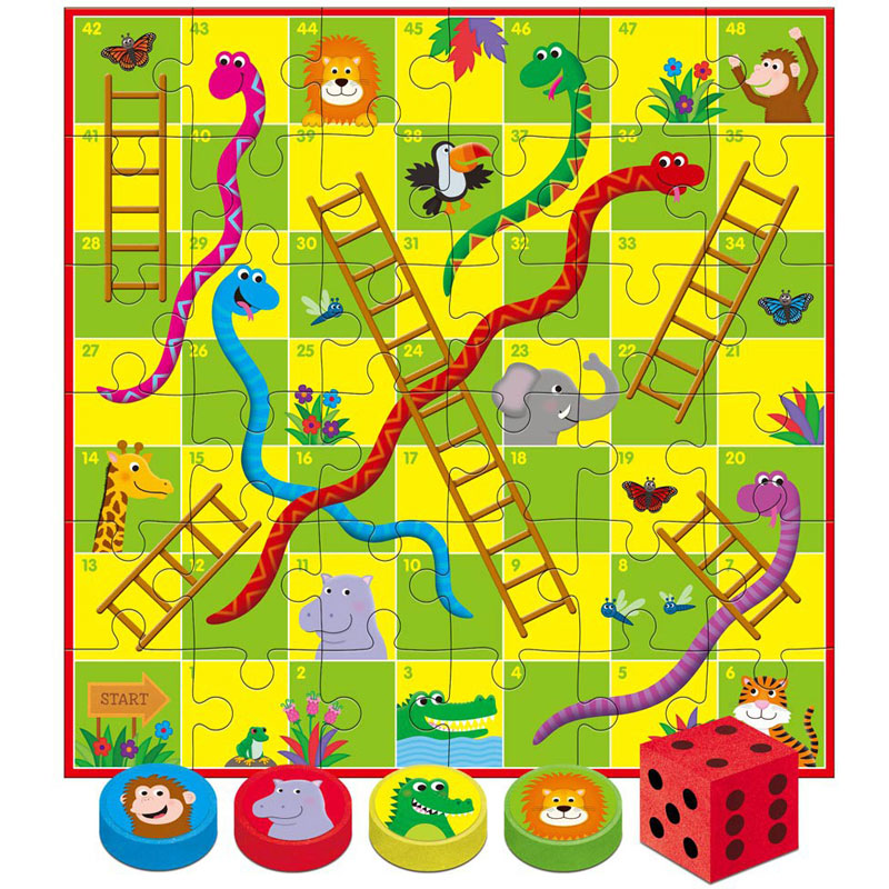 Giant Snakes and Ladders 36 piece Floor Puzzle Game from Galt for boys and girls
