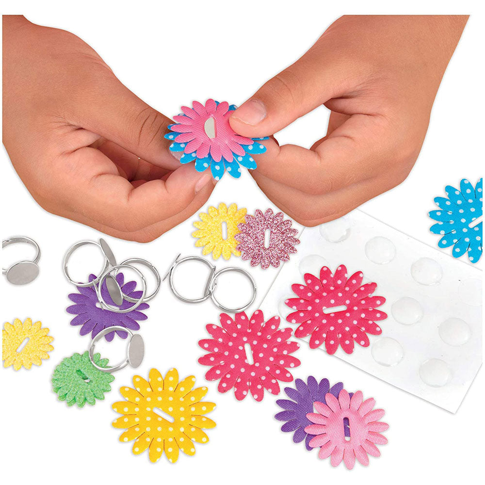 Make fun flower rings with the Flower Rings Craft Kit by Galt