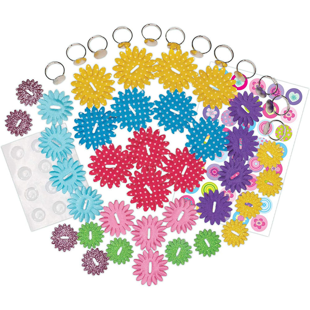  Flower Rings Craft Kit for girls aged 6 years and up