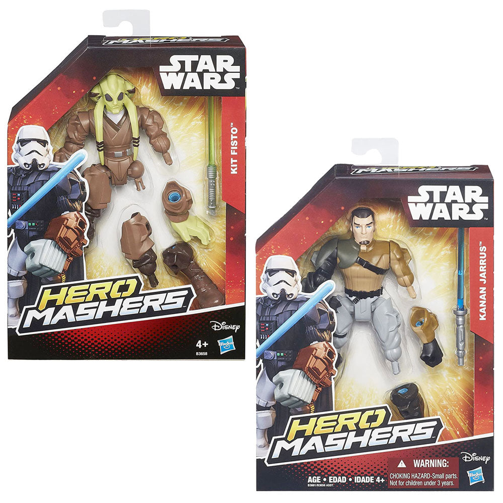 [DISCONTINUED] Hasbro Star Wars Hero Mashers Action Figure Value Pack: Kit Fisto + Kanan Jarrus