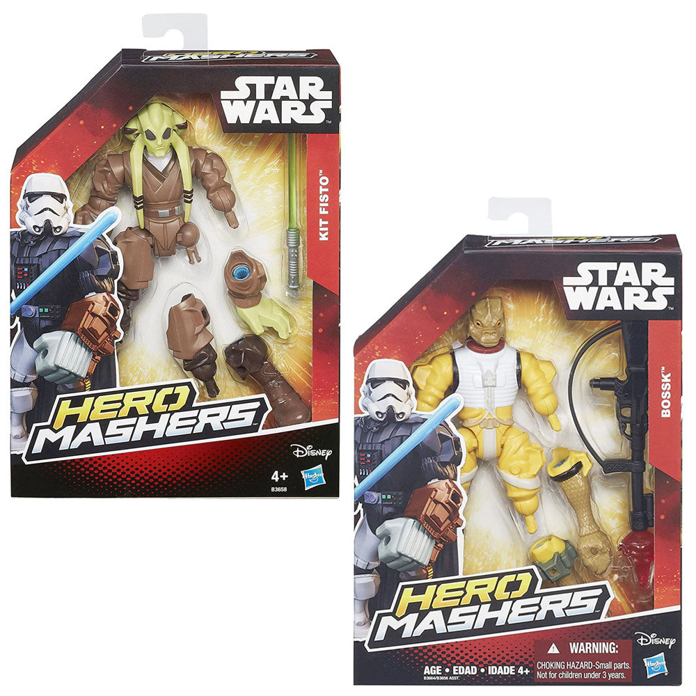 [DISCONTINUED] Hasbro Star Wars Hero Mashers Action Figure Value Pack: Kit Fisto + Bossk
