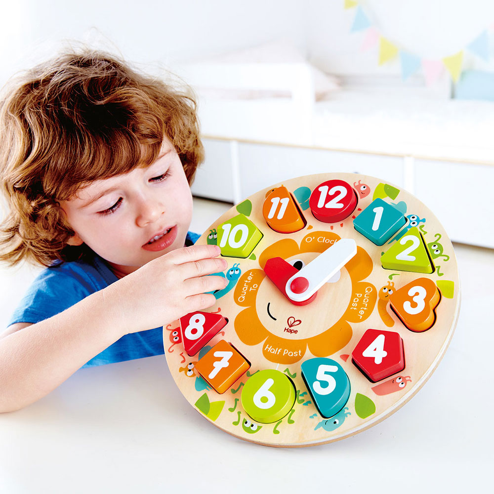 Hape Wooden Chunky Clock Puzzle