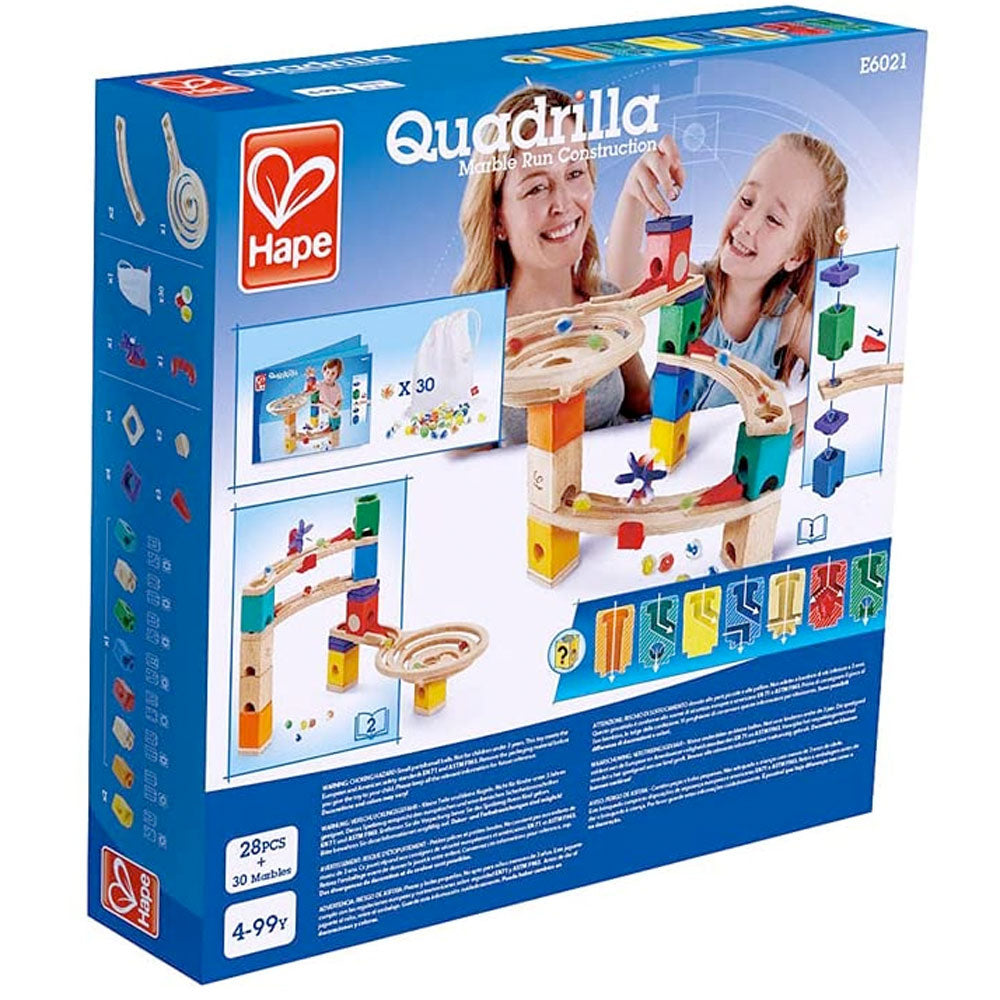 Hape Wooden Quadrilla Race to the Finish Marble Run Set