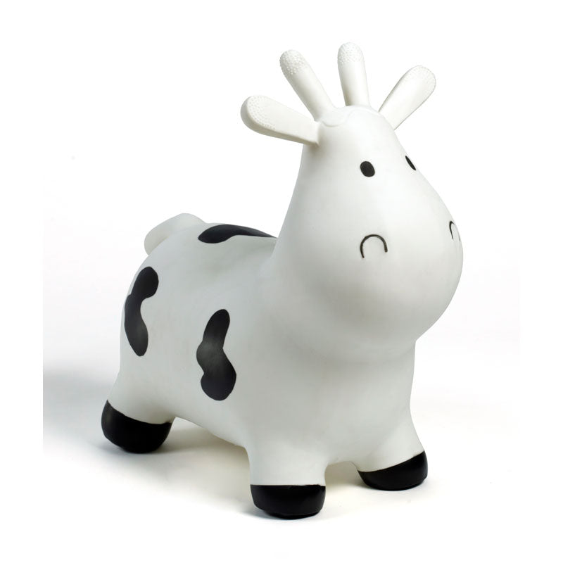 [DISCONTINUED] Happy Hopperz Ride-On Bouncing Animal: White Cow SM