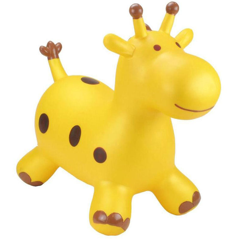 [DISCONTINUED] Happy Hopperz Ride-On Bouncing Animal: Gold Giraffe SM