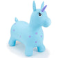[DISCONTINUED] Happy Hopperz Ride-On Bouncing Animal: Turquoise Unicorn LG