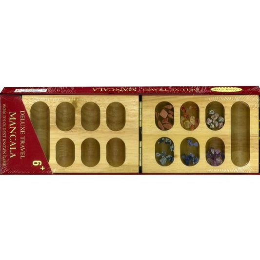 John N. Hansen Deluxe Mancala Folding Wooden Travel Board Game