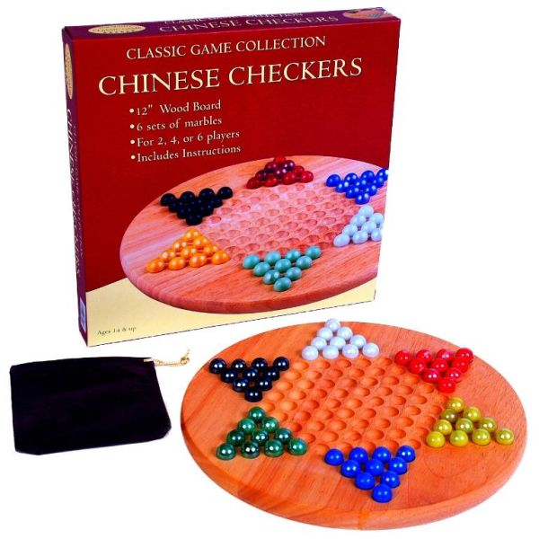 Wooden Chinese Checkers Game with Marbles by John N. Hansen