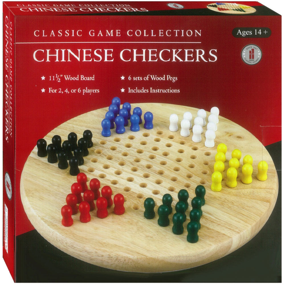 Wooden Chinese Checkers Classic Game with Wood Pegs by John N. Hansen