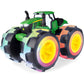 John Deere Monster Treads Lightning Wheels 4WD Tractor with Lights and Sounds