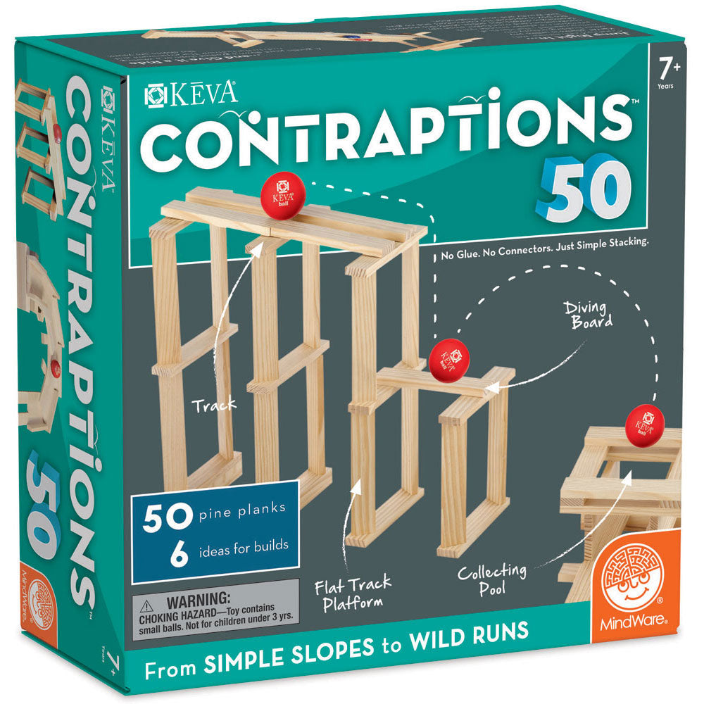 [DISCONTINUED] KEVA Planks Wooden Construction Toys - Contraptions 50 Piece Set