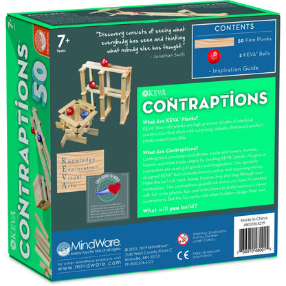 [DISCONTINUED] KEVA Planks Wooden Construction Toys - Contraptions 50 Piece Set