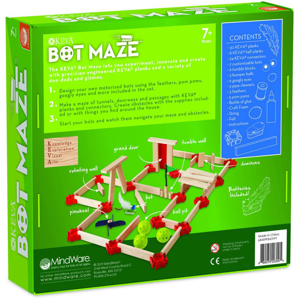 [DISCONTINUED] KEVA Planks Wooden Construction Toys - Maker Bot Maze