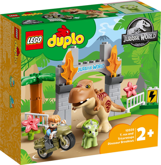 LEGO DUPLO 10939 T. rex and Triceratops Dinosaur Breakout