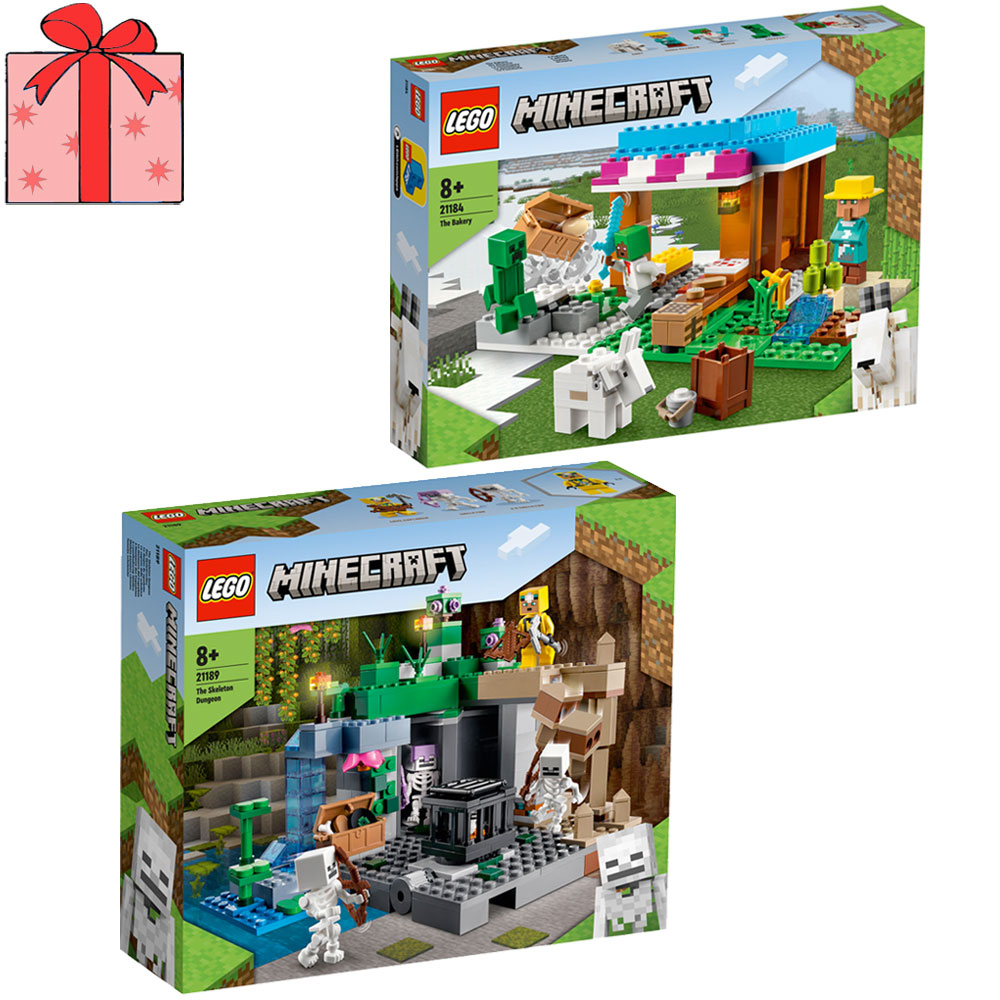 [DISCONTINUED] LEGO Minecraft Value Pack: 21184 The Bakery + 21189 The Skeleton Dungeon + Gift Wrapping