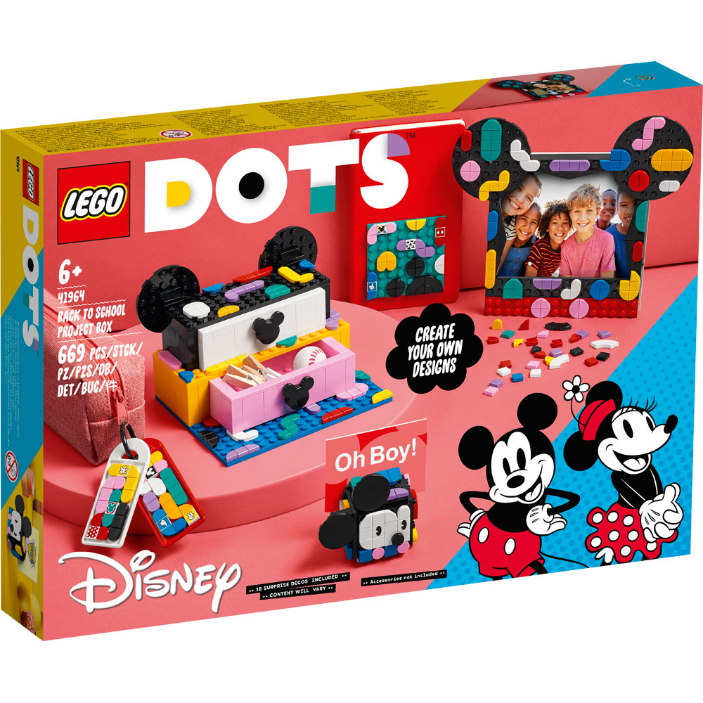 LEGO DOTS 41964 Mickey Mouse & Minnie Mouse Back-to-School Project Box