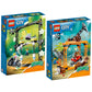 LEGO City Value Pack: 60341 The Knockdown Stunt Challenge + 60342 The Shark Attack Stunt Challenge + Gift Wrapping