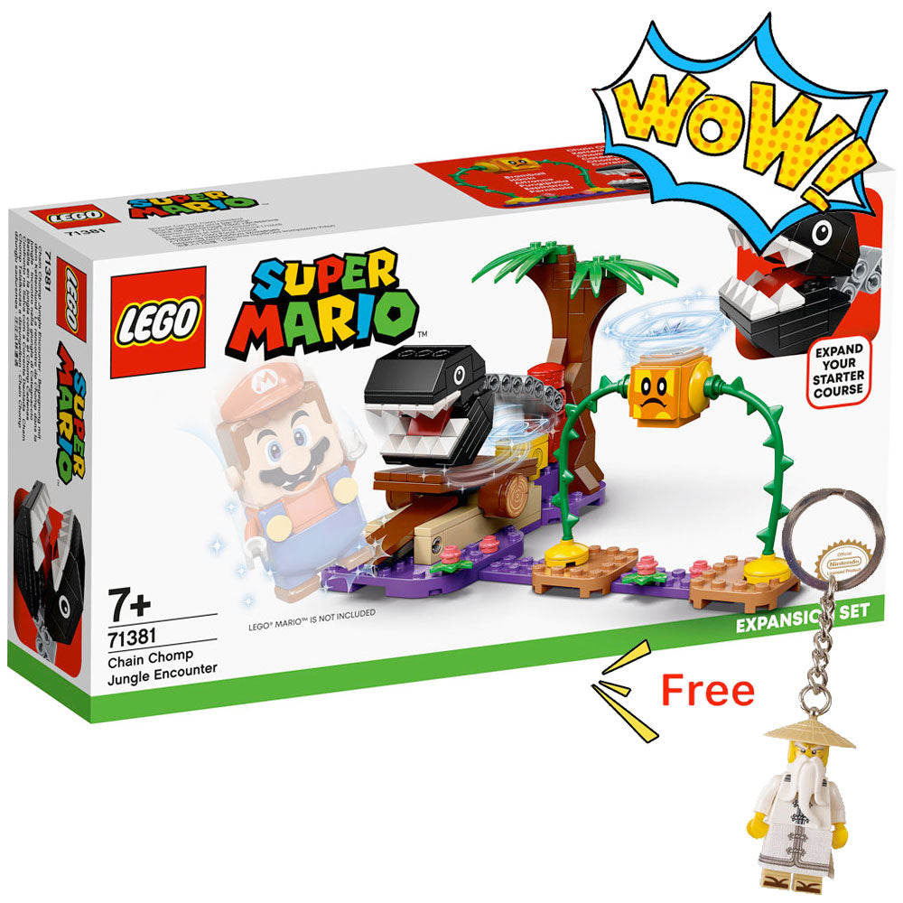 [DISCONTINUED] LEGO Super Mario 71381 Chain Chomp Jungle Encounter Expansion Set + FREE Keychain