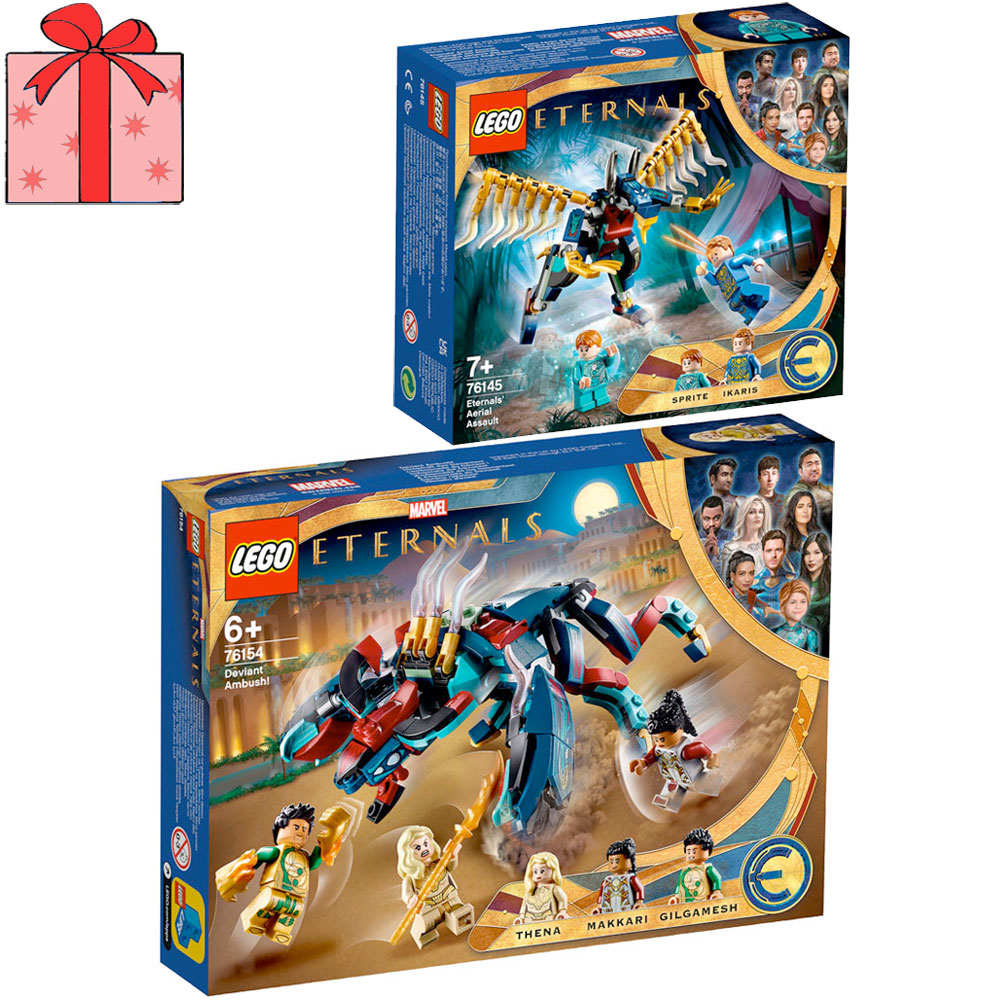 [DISCONTINUED] LEGO Marvel Eternals Value Pack: 76145 Eternals' Aerial Assault + 76154 Deviant Ambush! + Gift Wrapping