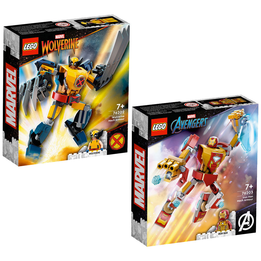 [DISCONTINUED] LEGO Marvel Value Pack: 76202 Wolverine Mech Armor + 76203 Iron Man Mech Armor + Gift Wrapping