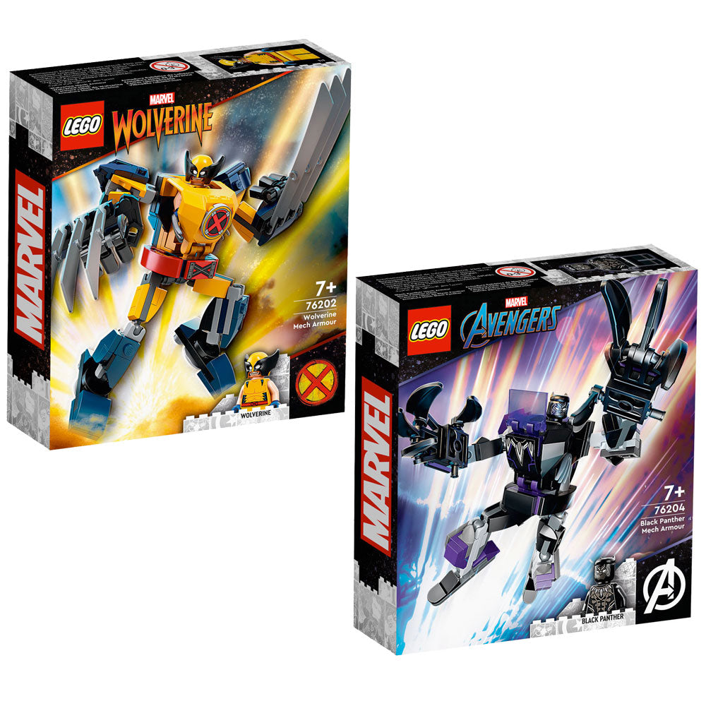 [DISCONTINUED] LEGO Marvel Value Pack: 76202 Wolverine Mech Armor + 76204 Black Panther Mech Armor + Gift Wrapping