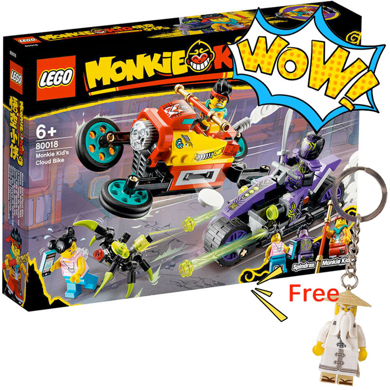 [DISCONTINUED] LEGO Monkie Kid 80018 Monkie Kid’s Cloud Bike + FREE Keychain