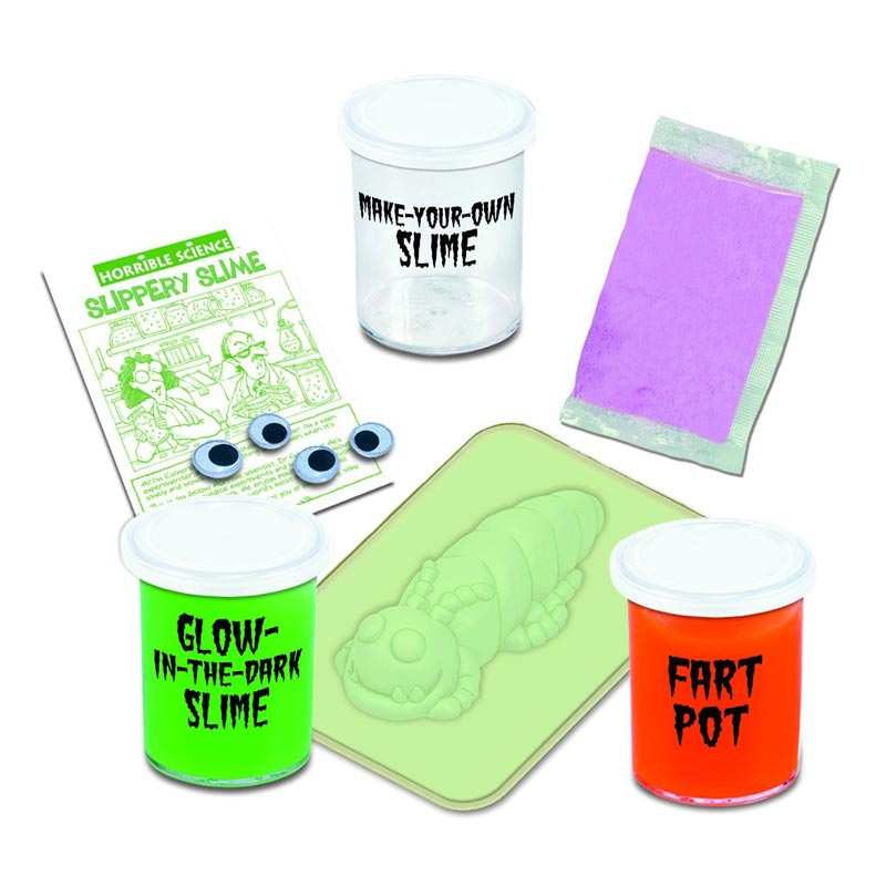 Make your own slippery slime, discover why glow worms glow and other foul facts