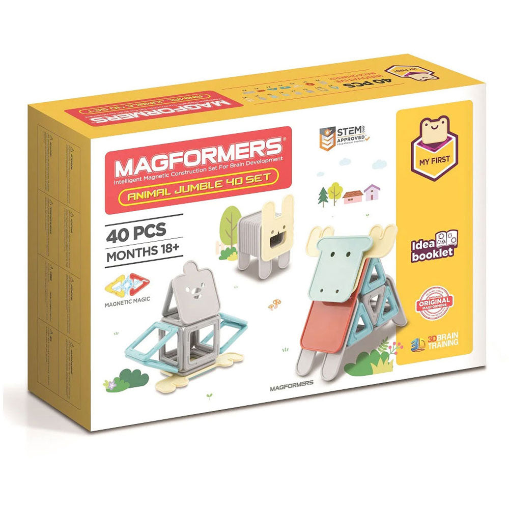 Magformers My First Animal Jumble 40 Magnetic Construction Set
