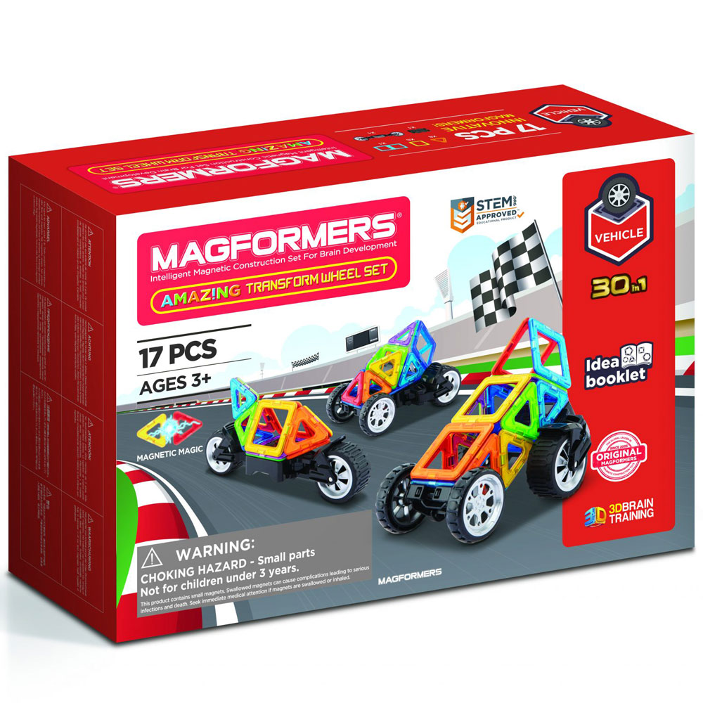 Magformers Amazing Magnetic Construction Set Value Pack: Transform Wheel + Police & Rescue