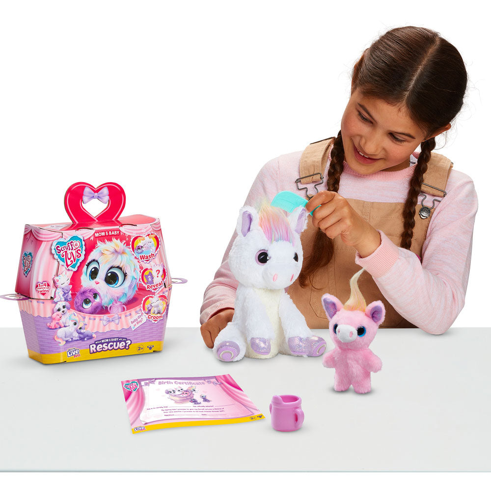 Moose Little Live Pets Plush Scruff-a-Luvs Pastel Pets Mom & Baby