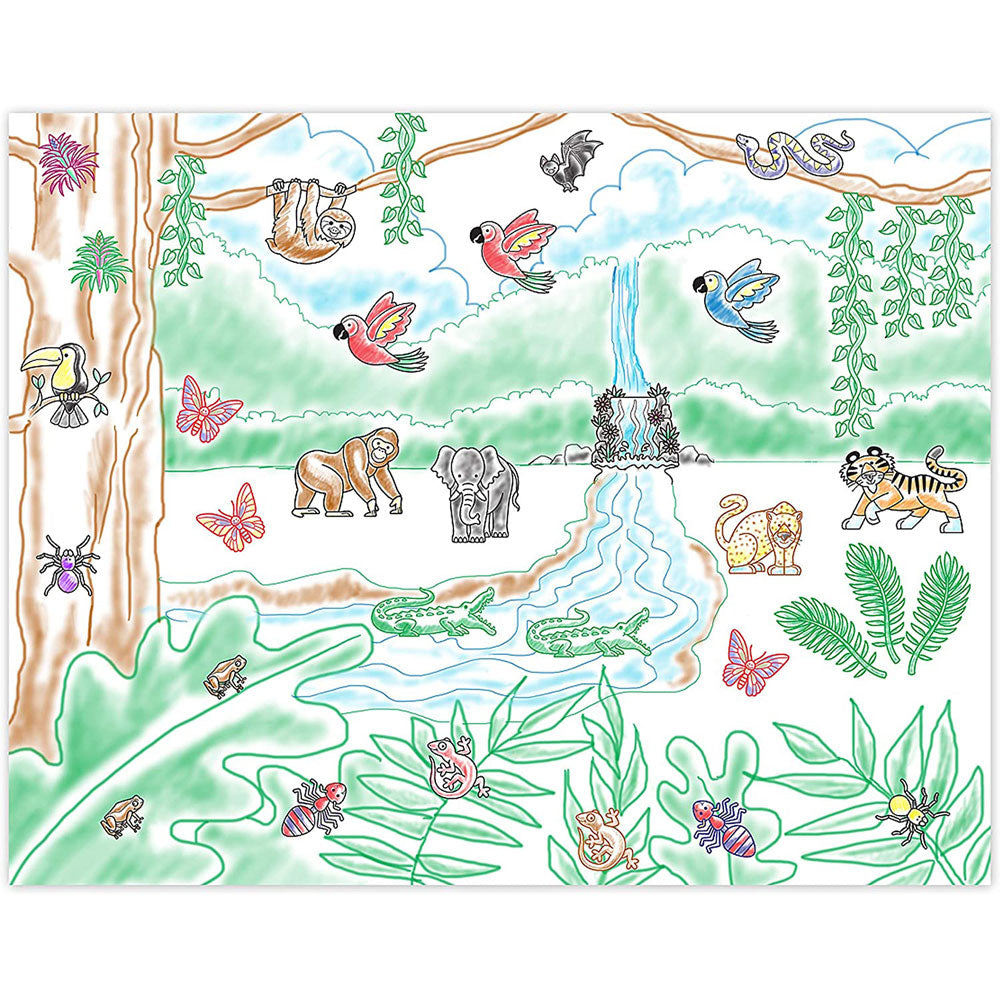 Melissa & Doug Stamp-A-Scene Rainforest Wooden Stamp Set