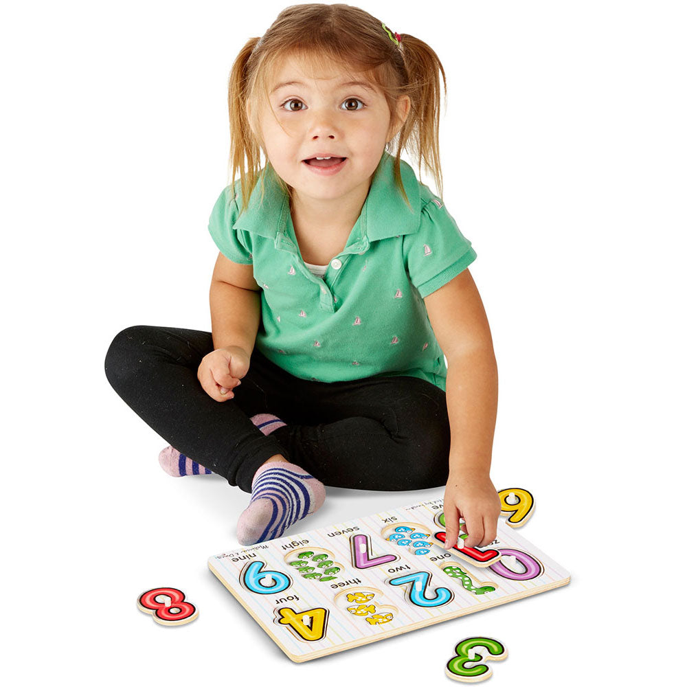 Melissa & Doug See-Inside Numbers Wooden Peg Puzzle