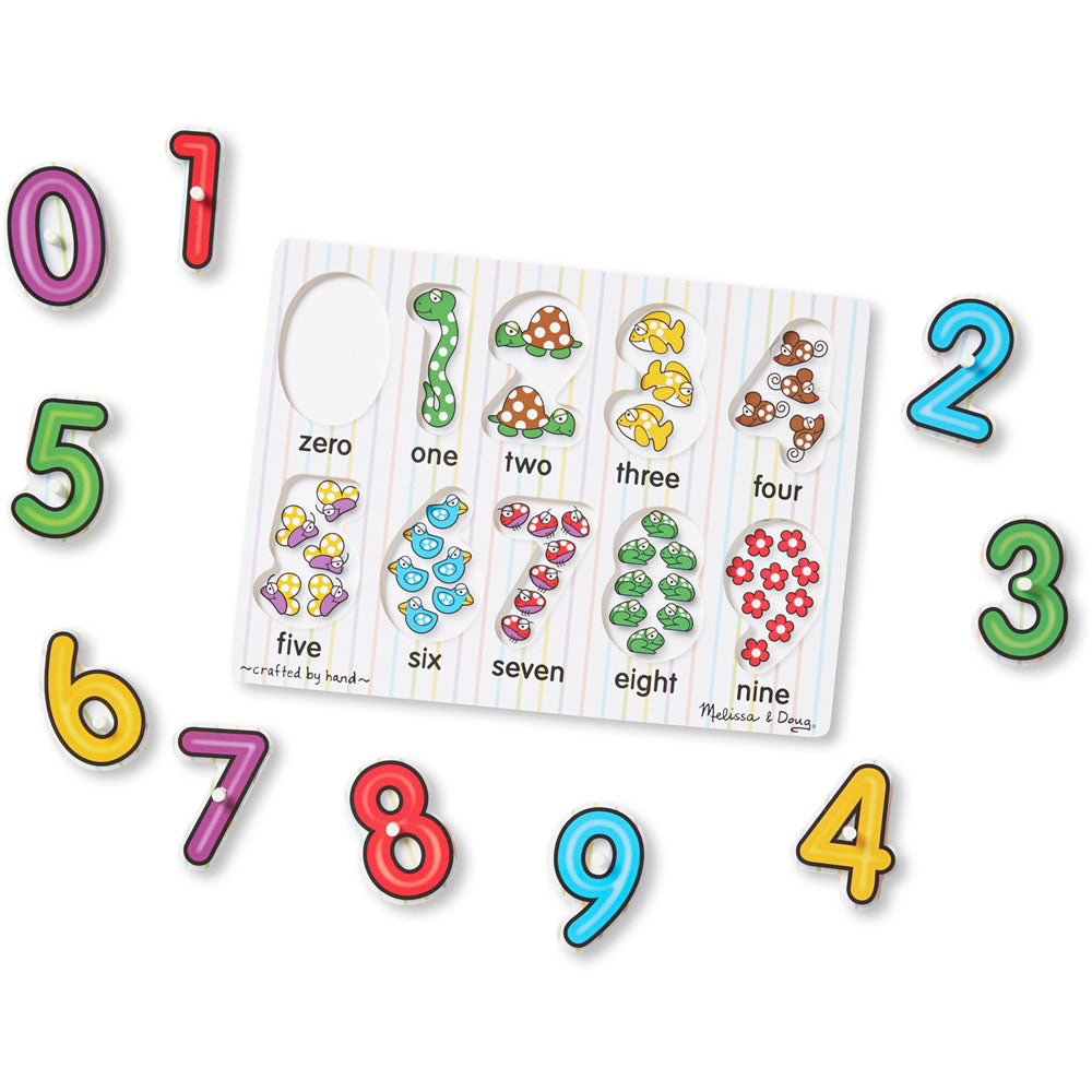 Melissa & Doug See-Inside Numbers Wooden Peg Puzzle