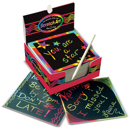 Melissa & Doug Rainbow Mini Scratch Art Notes Box