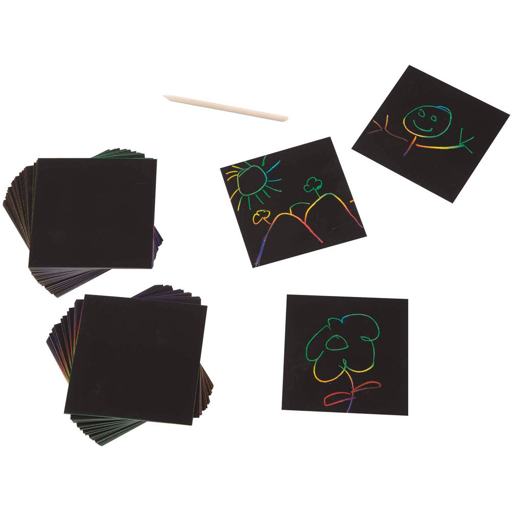 Melissa & Doug Rainbow Mini Scratch Art Notes Box