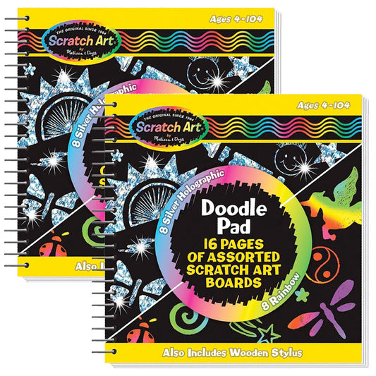 Melissa & Doug Scratch Art Doodle Pad Book Value Pack - Set of 2