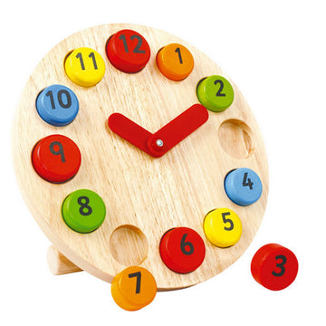 Pintoy Wooden Teaching Clock with Stand