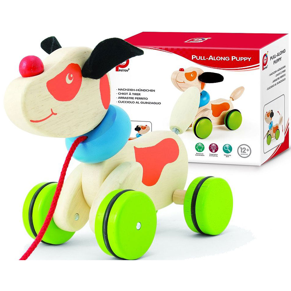 [DISCONTINUED] Pintoy Wooden Pull-Along Puppy