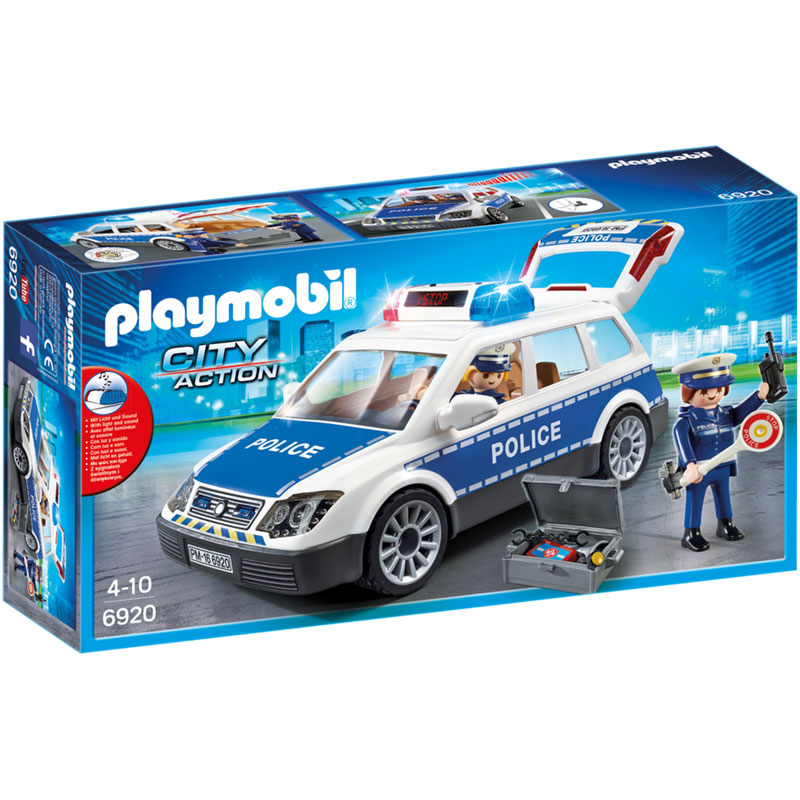 [DISCONTINUED] Playmobil City Action 6920 Police Car With Lights and Sound & FREE Cosmic Flying Disc