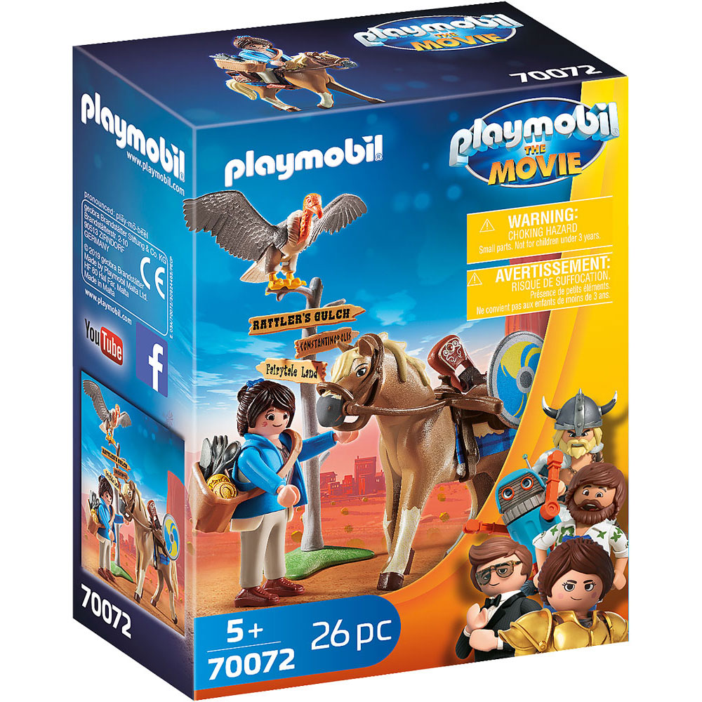 [DISCONTINUED] Playmobil The Movie Value Pack: Rex Dasher with Parachute + Marla with Horse + Gift Wrapping