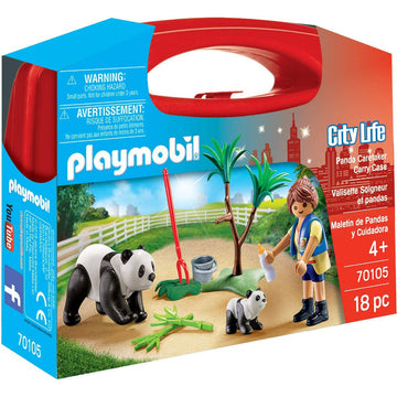 Playmobil City Life 70105 Panda Caretaker Carry Case