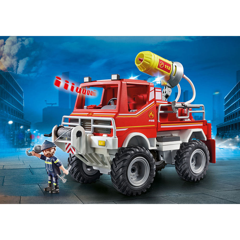 [DISCONTINUED] Playmobil City Action 9466 Fire Truck & FREE Cosmic Flying Disc
