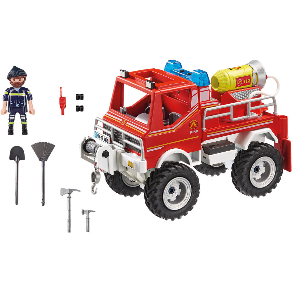 [DISCONTINUED] Playmobil City Action 9466 Fire Truck & FREE Cosmic Flying Disc