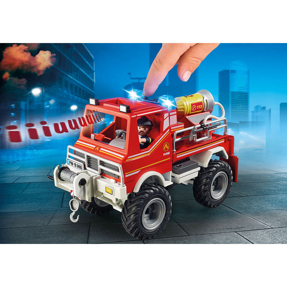 [DISCONTINUED] Playmobil City Action 9466 Fire Truck & FREE Cosmic Flying Disc