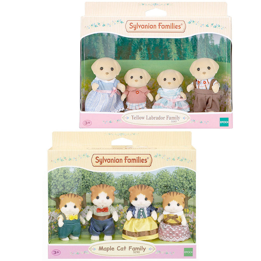 [DISCONTINUED] Sylvanian Families Family Value Pack - Yellow Labrador & Maple Cat