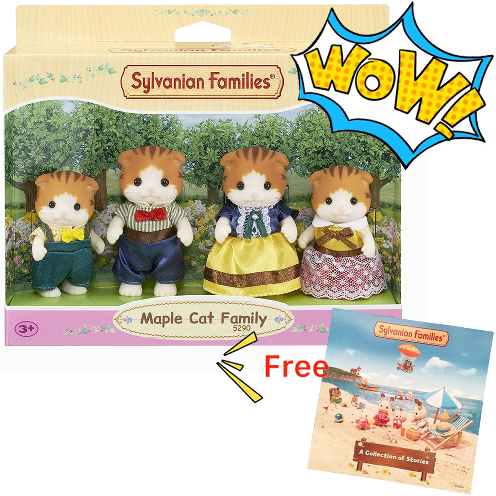 [DISCONTINUED] Sylvanian Families Maple Cat Family + FREE Story Book
