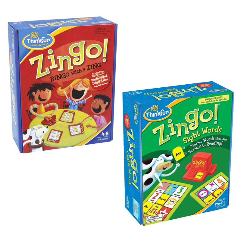 ThinkFun Zingo Game Value Pack: Bingo With A Zing + Sight Words